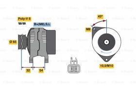 BOSCH 0986081050 - ALTERNADOR