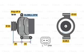 BOSCH 0986081070 - ALTERNADOR