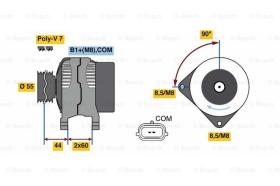 BOSCH 0986081080 - ALTERNADOR