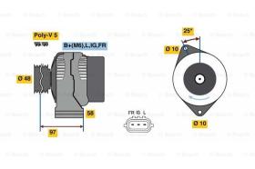 BOSCH 0986081210 - ALTERNADOR