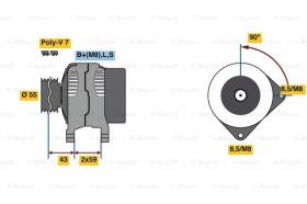 BOSCH 0986081220 - ALTERNADOR