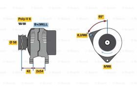 BOSCH 0986081260 - ALTERNADOR