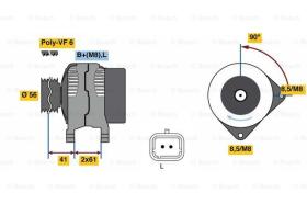 BOSCH 0986081270 - ALTERNADOR