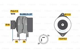 BOSCH 0986081280 - ALTERNADOR