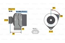 BOSCH 0986081290 - ALTERNADOR