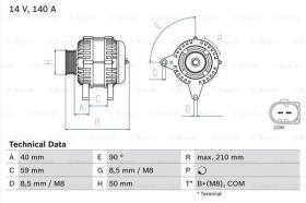 BOSCH 0986081340 - ALTERNADOR