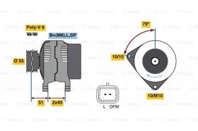 BOSCH 0986081350 - ALTERNADOR