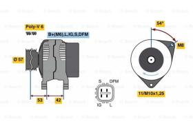 BOSCH 0986081430 - ALTERNADOR