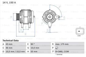 BOSCH 0986082240 - ALTERNADOR