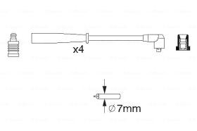 BOSCH 0986356789 - *HT IGNITION CABLE