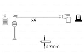 BOSCH 0986356808 - *HT IGNITION CABLE