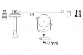 BOSCH 0986356949 - *HT IGNITION CABLE