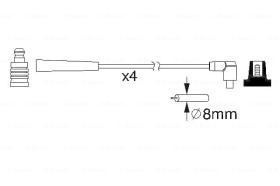 BOSCH 0986357221 - *HT IGNITION CABLE