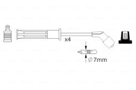 BOSCH 0986357255 - *HT IGNITION CABLE