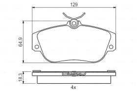 BOSCH 0986424016 - PASTILLA DE FRENO