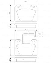 BOSCH 0986424095 - PASTILLA DE FRENO