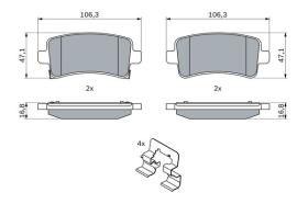 BOSCH 0986424124 - PASTILLA DE FRENO