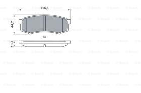 BOSCH 0986424313 - PASTILLA DE FRENO