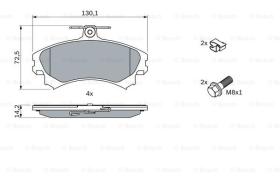 BOSCH 0986424371 - PASTILLA DE FRENO