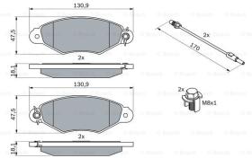 BOSCH 0986424455 - PASTILLA DE FRENO