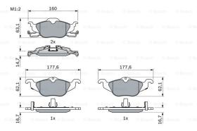 BOSCH 0986424456 - PASTILLA DE FRENO