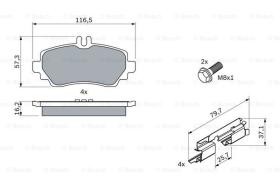 BOSCH 0986424469 - PASTILLA DE FRENO