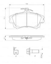 BOSCH 0986424541 - PASTILLA DE FRENO