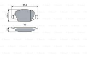 BOSCH 0986424553 - PASTILLA DE FRENO