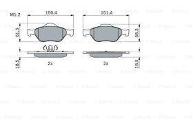 BOSCH 0986424558 - PASTILLA DE FRENO