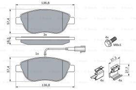 BOSCH 0986424596 - PASTILLA DE FRENO