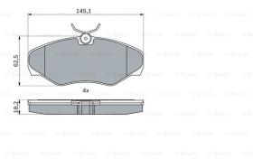 BOSCH 0986424636 - PASTILLA DE FRENO