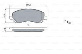 BOSCH 0986424716 - PASTILLA DE FRENO