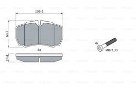 BOSCH 0986424750 - PASTILLA DE FRENO