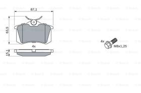 BOSCH 0986424751 - PASTILLA DE FRENO