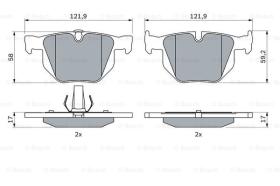 BOSCH 0986424766 - PASTILLA DE FRENO