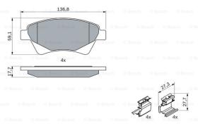 BOSCH 0986424785 - PASTILLA DE FRENO