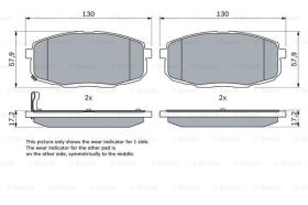 BOSCH 0986424811 - PASTILLA DE FRENO