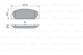 BOSCH 0986424817 - PASTILLA DE FRENO