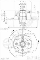 BREMBO 08216308 - DISCO FRENO