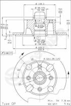 BREMBO 08216318 - DISCO FRENO S/COJINETES