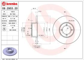 BREMBO 08295320 - DISCO DE FRENO