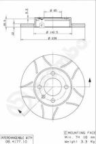 BREMBO 08417775 - DISCO FRENO BREMBO MAX