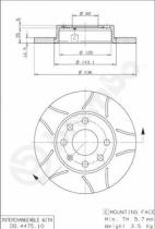 BREMBO 08447575 - DISCO FRENO BREMBO MAX