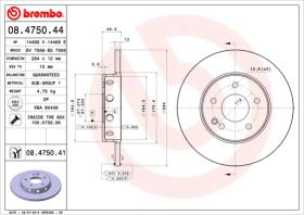 BREMBO 08475044 - DISCO DE FRENO