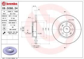 BREMBO 08508634 - DISCO DE FRENO