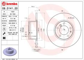 BREMBO 08514120 - DISCO DE FRENO