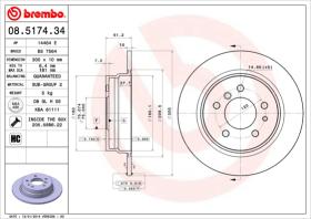 BREMBO 08517434 - DISCO DE FRENO