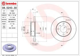 BREMBO 08524330 - DISCO DE FRENO