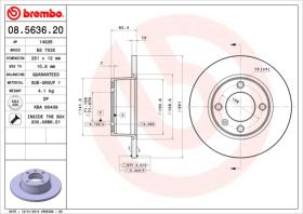 BREMBO 08563620 - DISCO DE FRENO