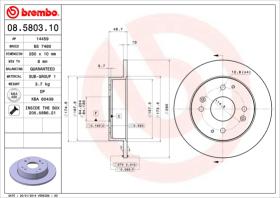 BREMBO 08580310 - DISCO DE FRENO